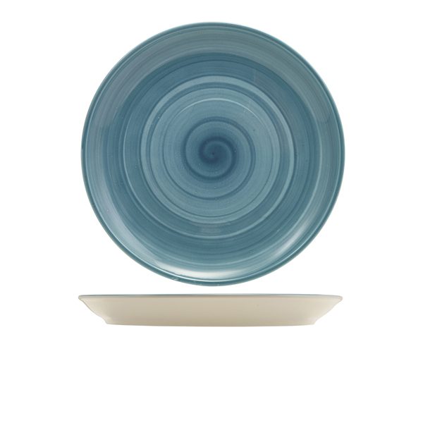 Miro Porcelain Blue Coupe Plate 27.5cm