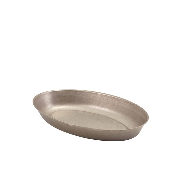 Vintage Steel Oval Dish 20.5 x 13cm