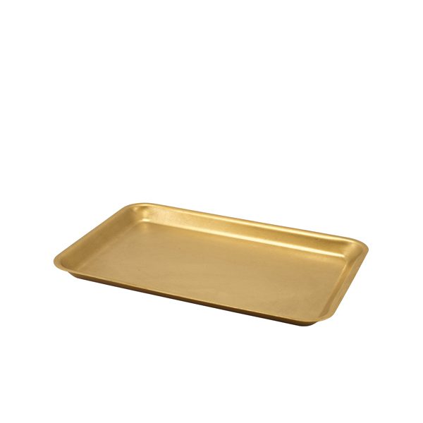 Gold Vintage Steel Tray 31.5 x 21.5cm