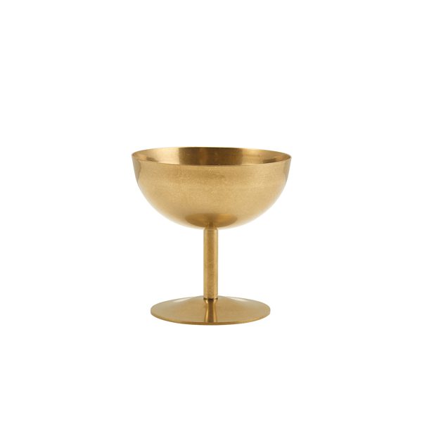 Gold Vintage Steel Stemmed Sundae Cup 10cm