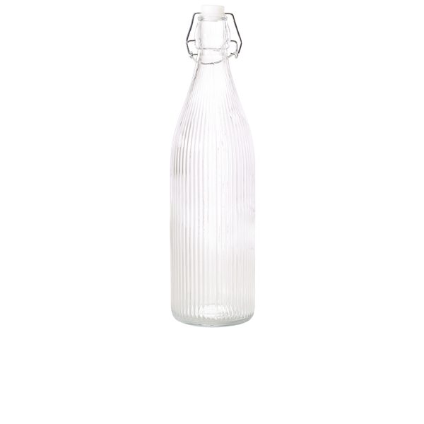 Glass Striped Swing Bottle 1L/ 35oz