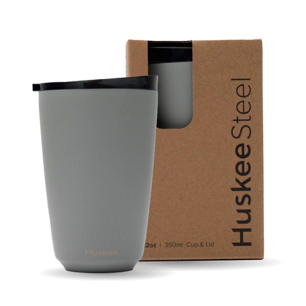 Slate HuskeeSteel Cup & Lid 12oz