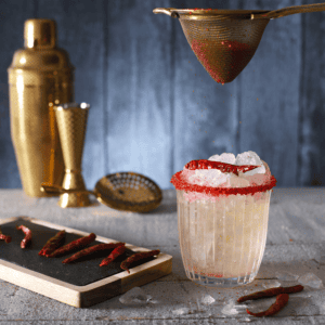 Dried chili peppers cocktail garnishes