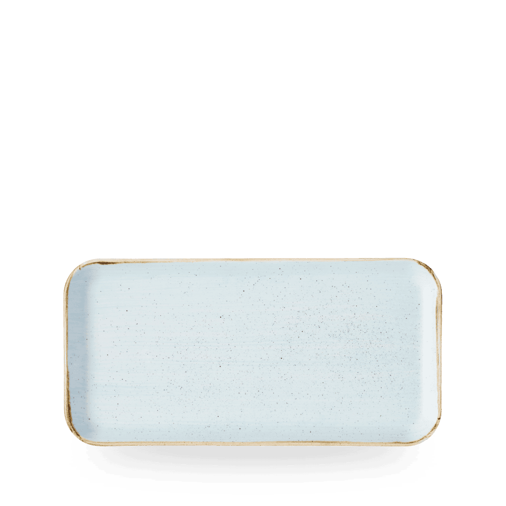 Stonecast Sage Green Flared Rectangular Plate 22x13cm