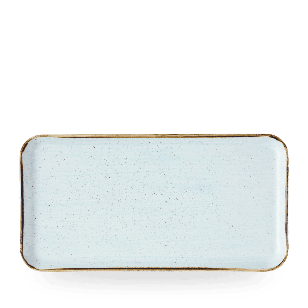 Stonecast Sage Green Flared Rectangular Plate 26cm x 15cm