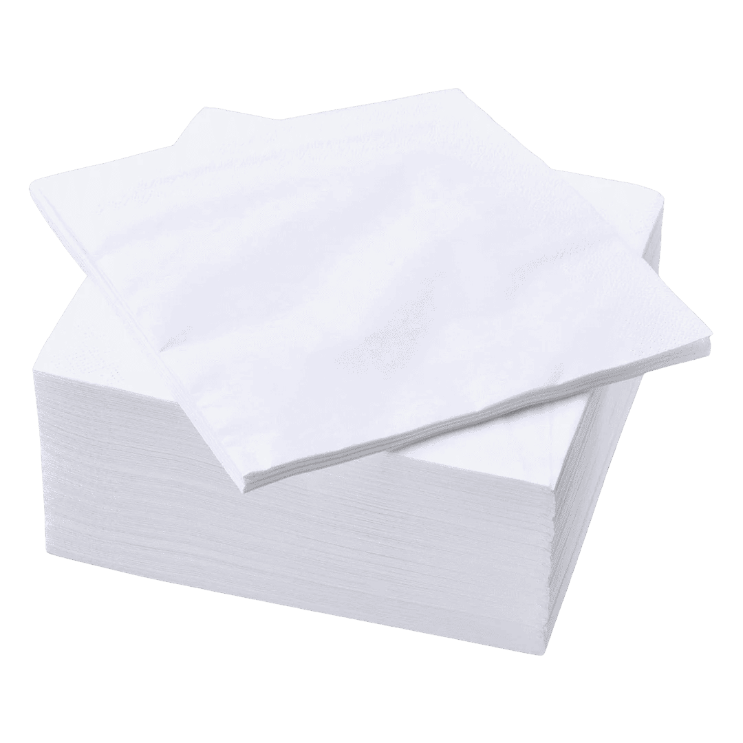 White 4 fold napkins